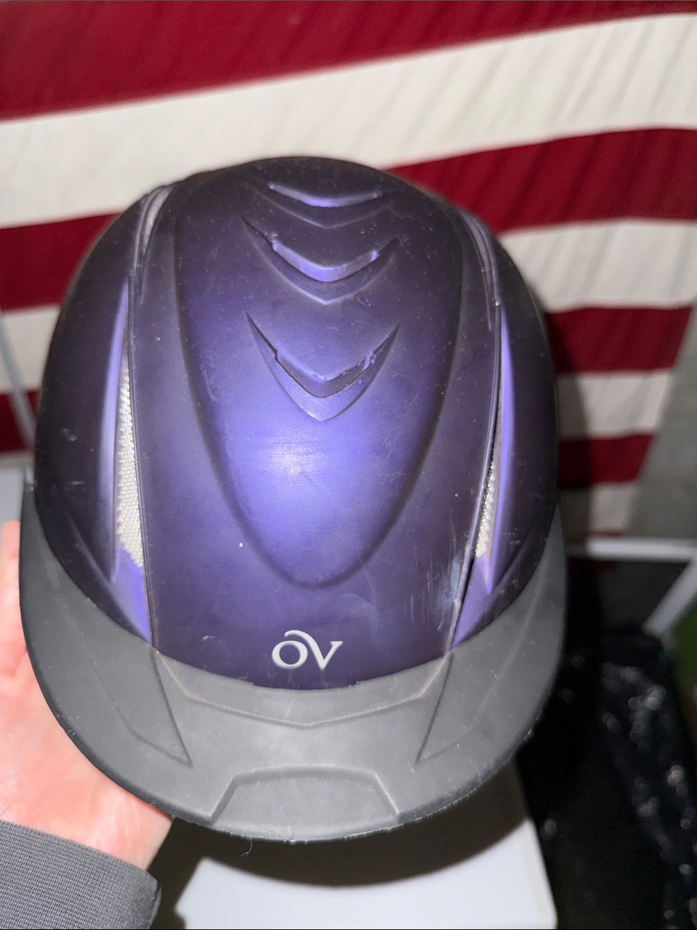 Ovation Purple Riding Helmet - Women M/L